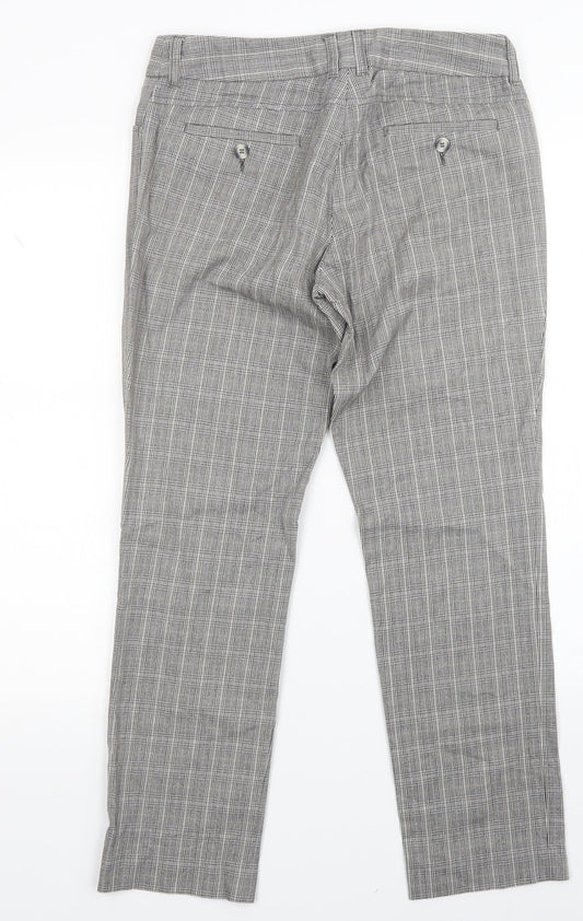 Monton Womens Multicoloured Plaid  Trousers  Size 10 L26 in