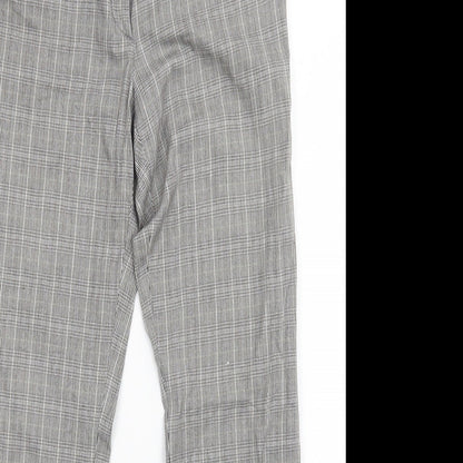 Monton Womens Multicoloured Plaid  Trousers  Size 10 L26 in