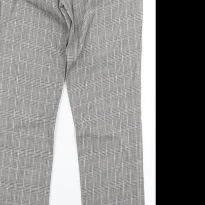 Monton Womens Multicoloured Plaid  Trousers  Size 10 L26 in