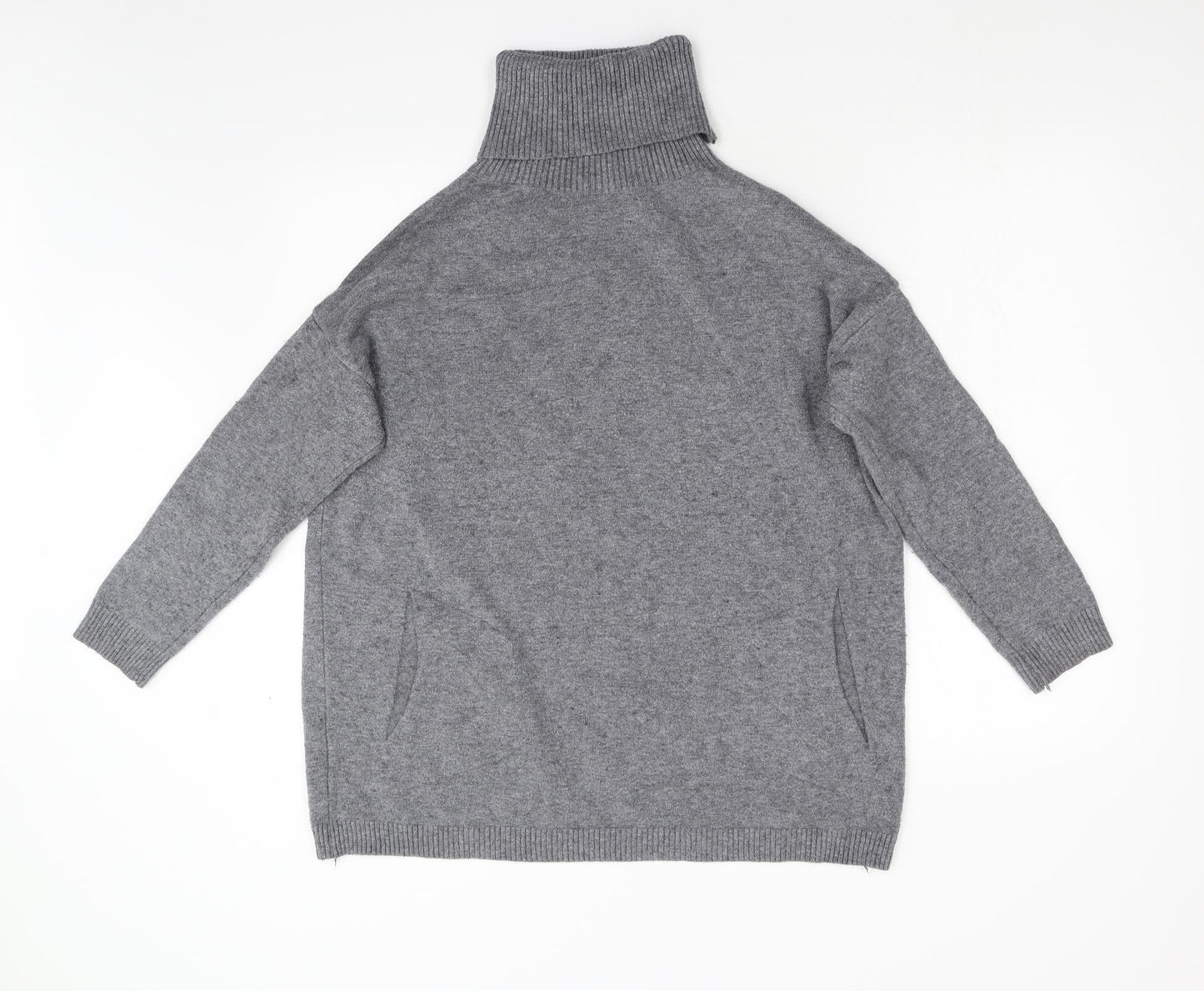 Womens UK Size M Preworn Grey Pullover Jumper