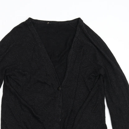 Womens UK Size 14 Topshop Black Cardigan Jumper