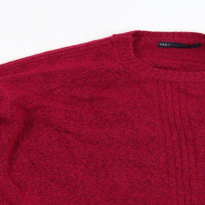 Womens UK Size L M&S Pink Pullover Jumper
