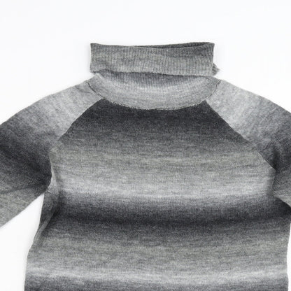 Evie Girls Grey  Knit Pullover Jumper Size 12 Years