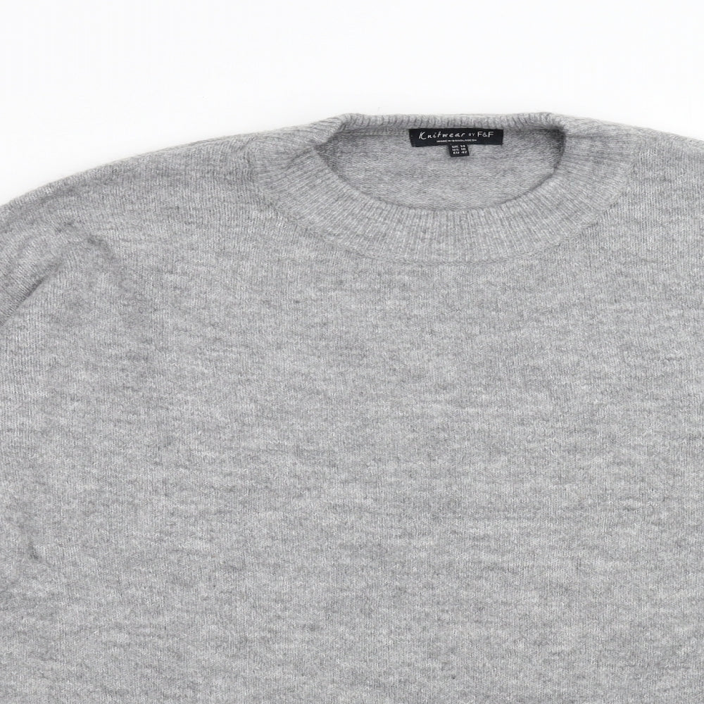 Womens UK Size 14 F&F Grey Pullover Jumper