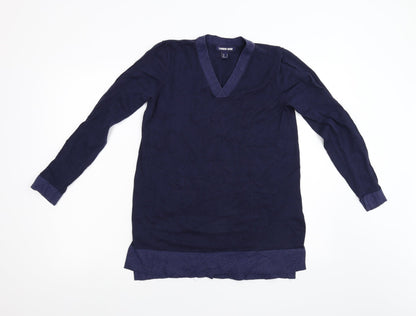 Womens UK Size S Lands End Blue Pullover Jumper