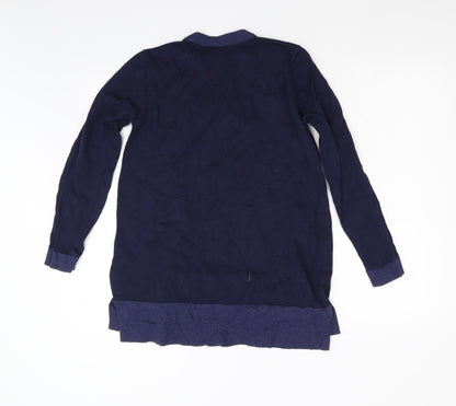 Womens UK Size S Lands End Blue Pullover Jumper