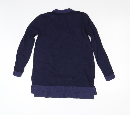 Lands End Womens Blue  Knit Pullover Jumper Size S