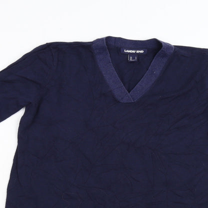 Womens UK Size S Lands End Blue Pullover Jumper