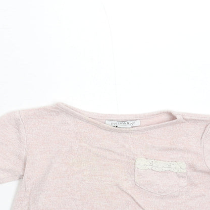 Primark Girls Pink   Basic T-Shirt Size 2-3 Years