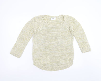 Womens UK Size S Wallis Gold Pullover Jumper