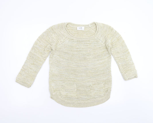Womens UK Size S Wallis Gold Pullover Jumper