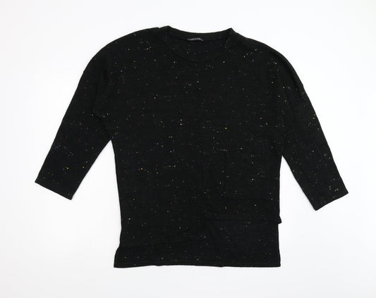 Womens UK Size L Made in Italy Black Pullover Jumper
