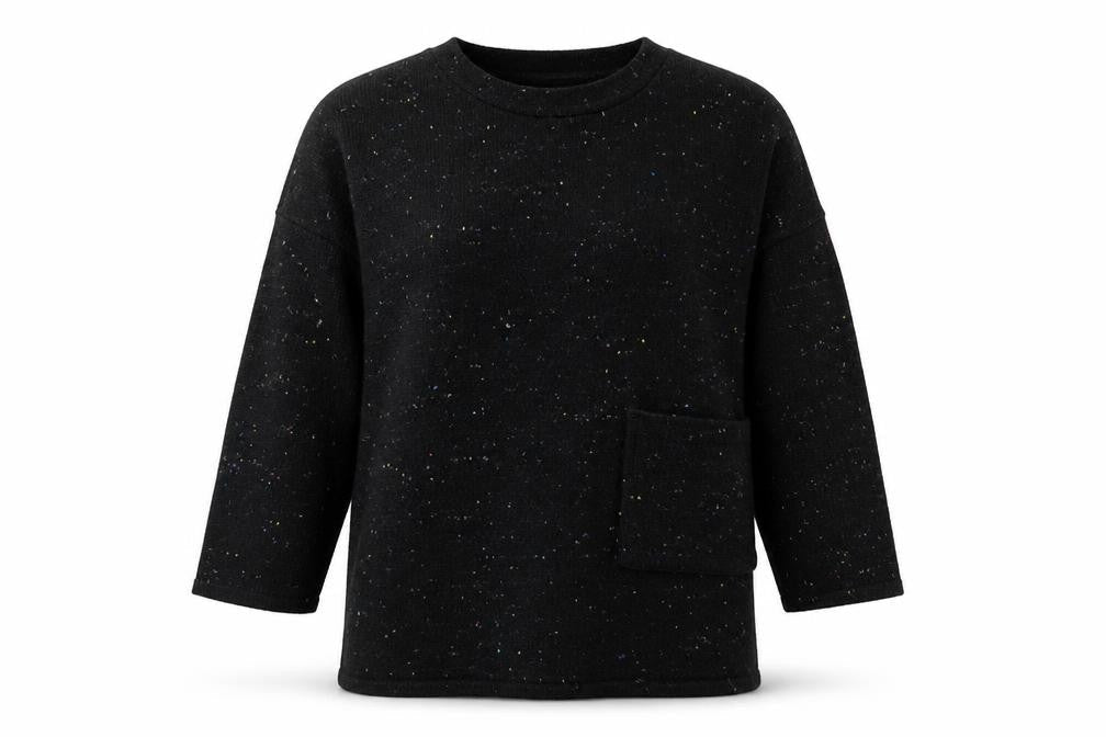 Womens UK Size L Made in Italy Black Pullover Jumper