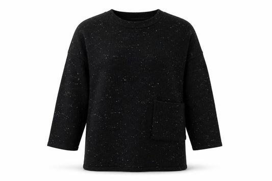 Womens UK Size L Made in Italy Black Pullover Jumper