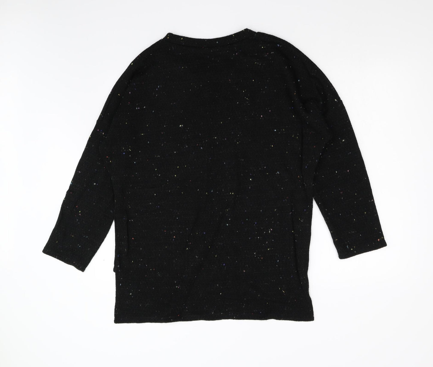 Womens UK Size L Made in Italy Black Pullover Jumper