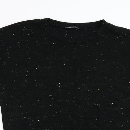 Womens UK Size L Made in Italy Black Pullover Jumper