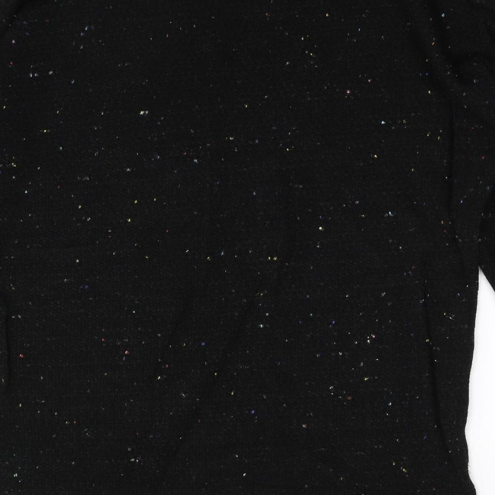 Womens UK Size L Made in Italy Black Pullover Jumper