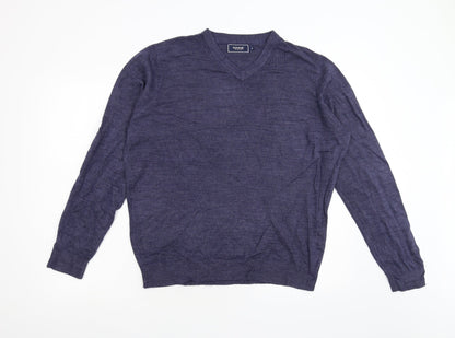 Maine Mens Blue  Knit Pullover Jumper Size M