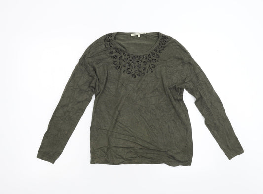 Womens UK Size 2 Gerard Darel Green Pullover Jumper