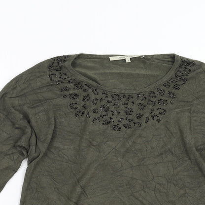Womens UK Size 2 Gerard Darel Green Pullover Jumper