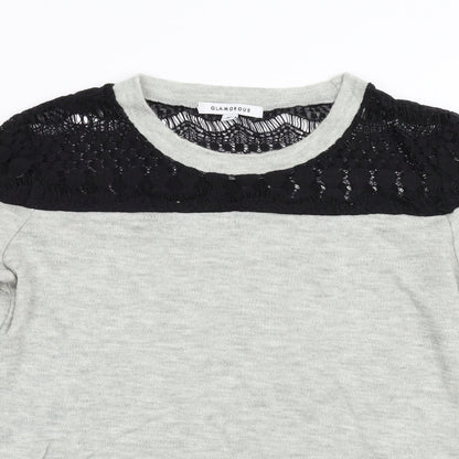 Glamous Womens Grey   Pullover Jumper Size 12