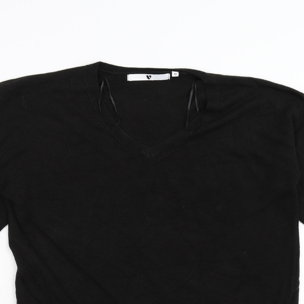 Womens UK Size 12 Very Black Pullover Jumper