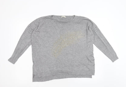 Belcci Womens Grey  Knit Pullover Jumper Size L