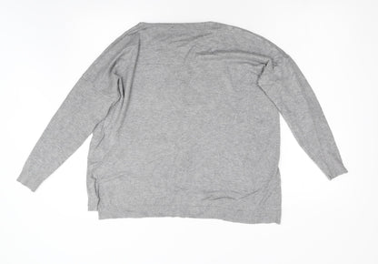 Belcci Womens Grey  Knit Pullover Jumper Size L