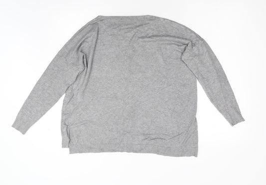 Belcci Womens Grey  Knit Pullover Jumper Size L