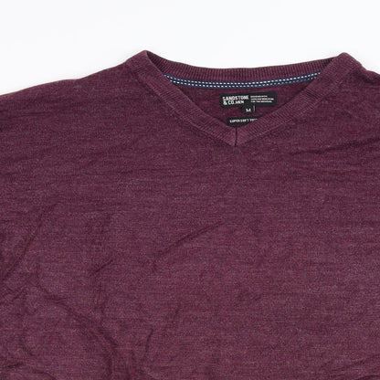 Sandstone & Co. Men Mens Red  Knit Pullover Jumper Size M