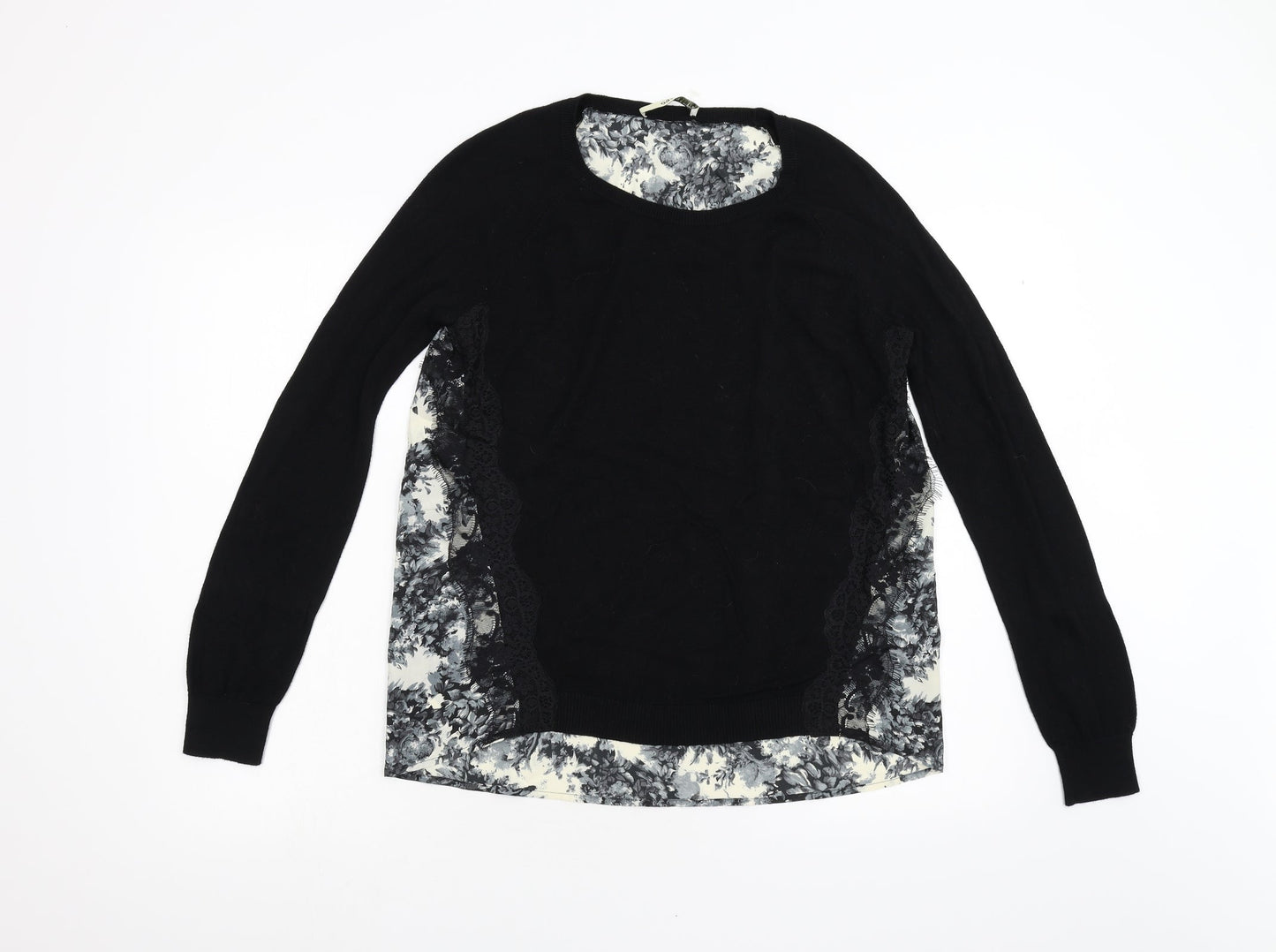 Womens UK Size S Oasis Black Pullover Jumper