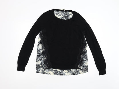 Womens UK Size S Oasis Black Pullover Jumper
