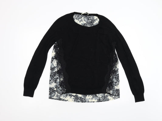 Womens UK Size S Oasis Black Pullover Jumper