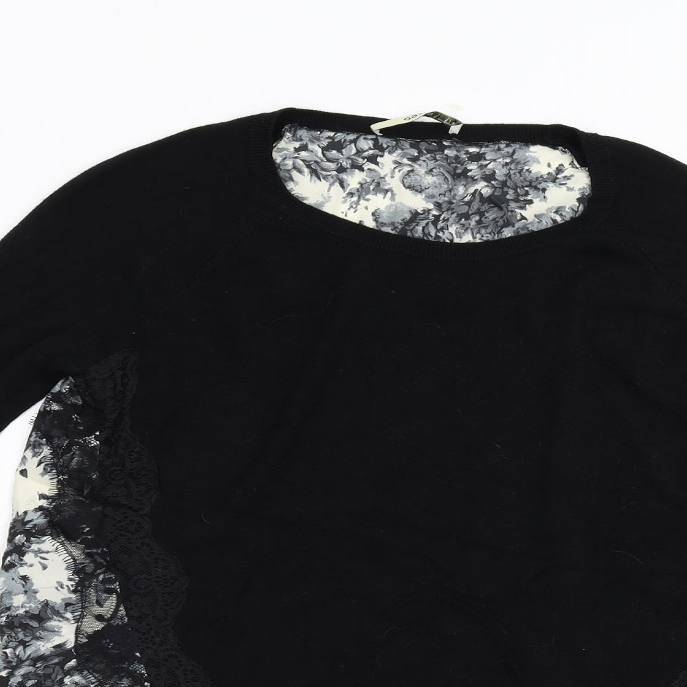 Womens UK Size S Oasis Black Pullover Jumper