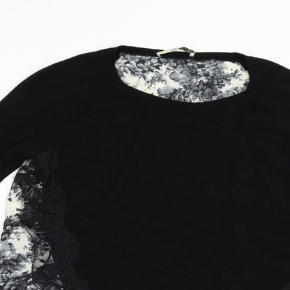 Womens UK Size S Oasis Black Pullover Jumper