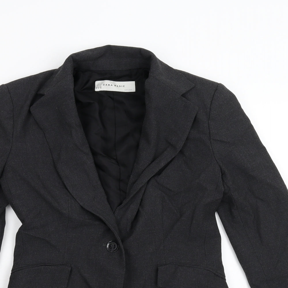 Womens UK Size 8 Zara Regular Grey Blazer