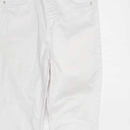 Primark Womens White  Denim Skinny Jeans Size 6 L28 in