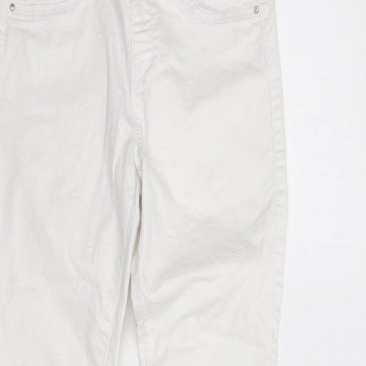 Primark Womens White  Denim Skinny Jeans Size 6 L28 in