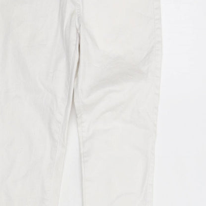 Primark Womens White  Denim Skinny Jeans Size 6 L28 in