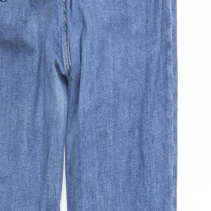 C.RO Womens Blue  Denim Straight Jeans Size 8 L26 in