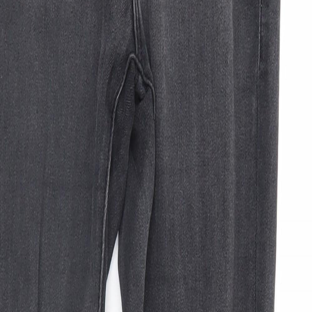 PRETTYLITTLETHING Womens Black  Denim Tapered Jeans Size 6 L28 in