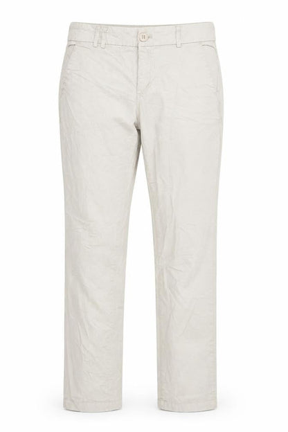 Front view of LOGG women’s beige straight jeans, size UK 10, 30-inch leg