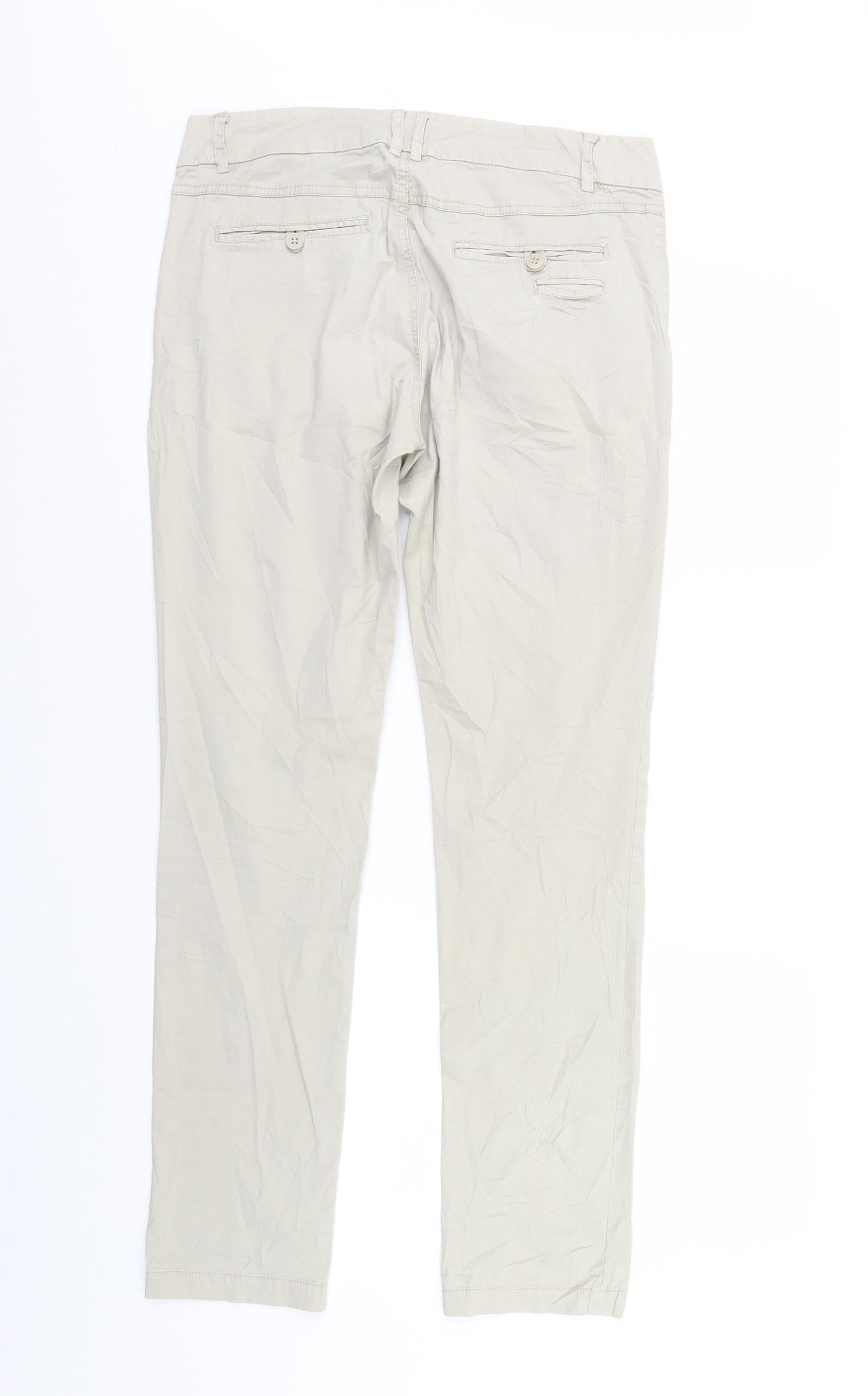 LOGG Womens Beige   Straight Jeans Size 10 L30 in