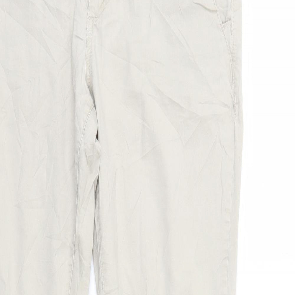 LOGG Womens Beige   Straight Jeans Size 10 L30 in