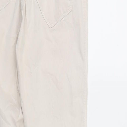 Womens UK Size 14 Bershka Regular Fit Skinny Ivory Jeans