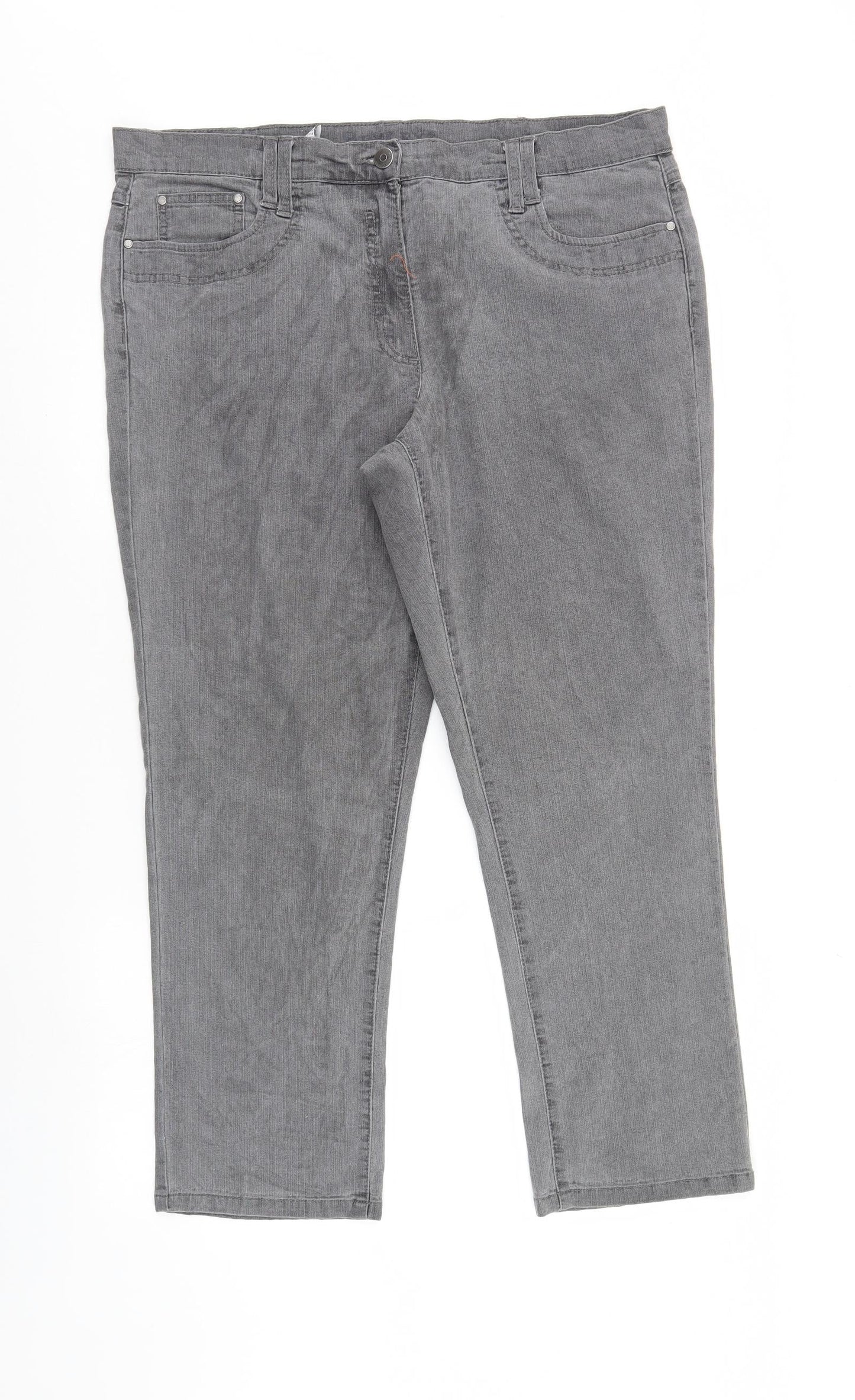 Bexleys Womens Grey  Denim Straight Jeans Size 38 in L27 in