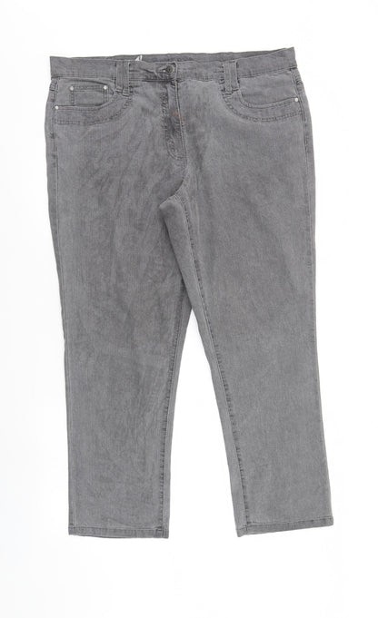 Bexleys Womens Grey  Denim Straight Jeans Size 38 in L27 in