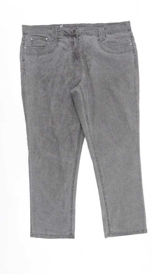 Bexleys Womens Grey  Denim Straight Jeans Size 38 in L27 in