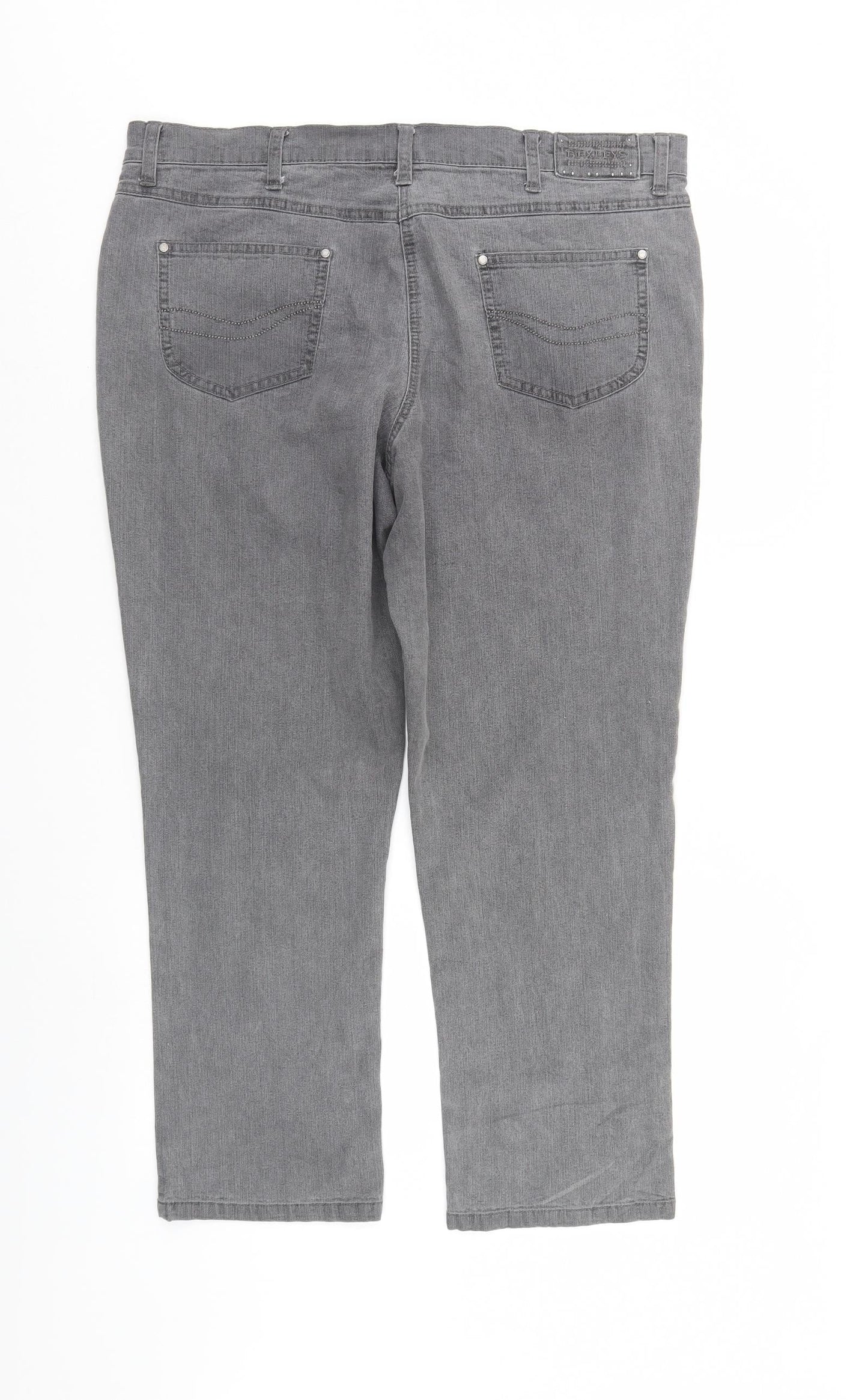 Bexleys Womens Grey  Denim Straight Jeans Size 38 in L27 in