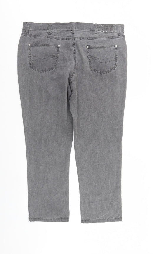 Bexleys Womens Grey  Denim Straight Jeans Size 38 in L27 in